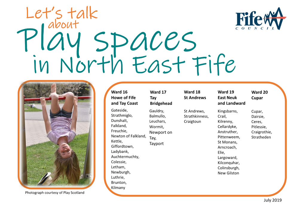 Play Spaces Strategy Proposal Maps North East Fife