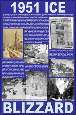 On January 31, 1951, the Costliest Ice Storm on Record Devastated an Area of More Than 100 Miles Wide from Louisiana to West Virginia