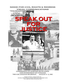 Speak out for Justice Viewer’S Companion