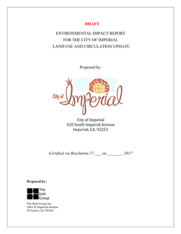 Draft Environmental Impact Report For