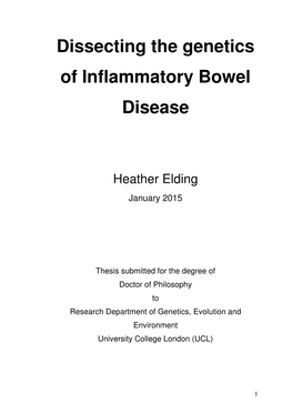 Dissecting the Genetics of Inflammatory Bowel Disease