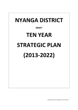 Ten Year Strategic Plan (2013-2022)
