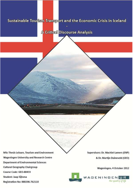 Sustainable Tourism Transport and the Economic Crisis in Iceland –