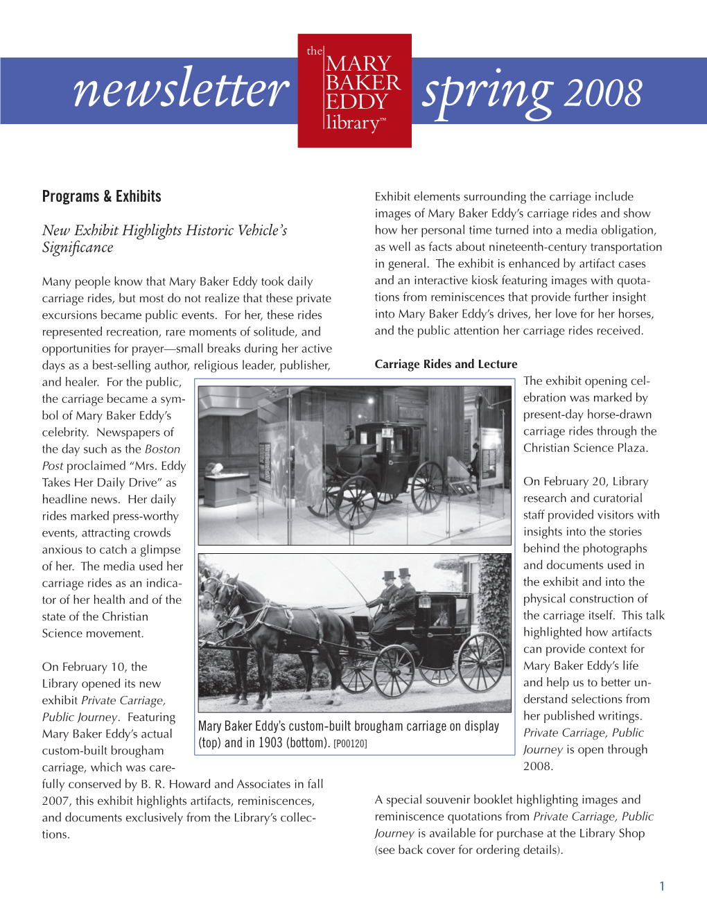 Spring 2008 Newsletter