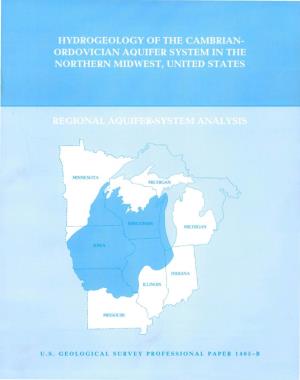 Hydrogeology of the Cambrian-Ordovician Aquifer System in the Northern Midwest, United States
