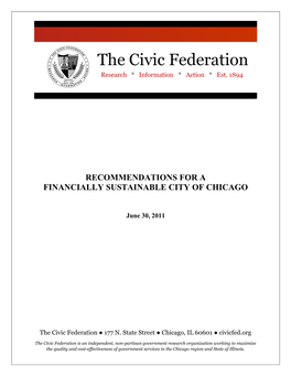 Recommendations for a Financially Sustainable City of Chicago