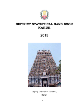 District Statistical Hand Book Karur
