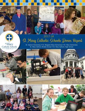 St. Mary Catholic Schools Donor Report St
