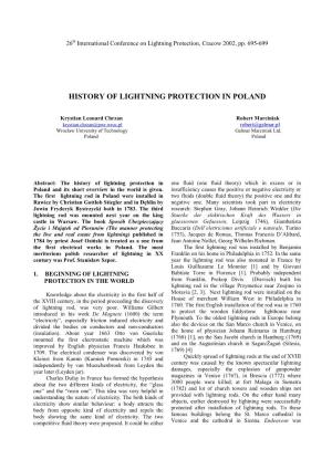 History of Lightning Protection in Poland