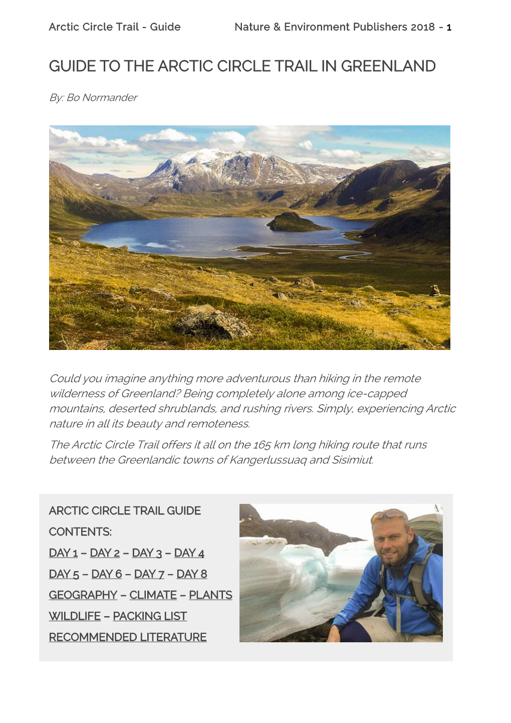 Guide to the Arctic Circle Trail in Greenland - DocsLib