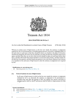 Treason Act 1814