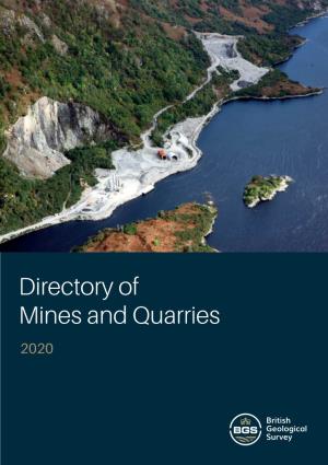 Directory of Mines and Quarries 2020