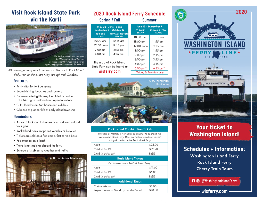 Your Ticket to Washington Island!