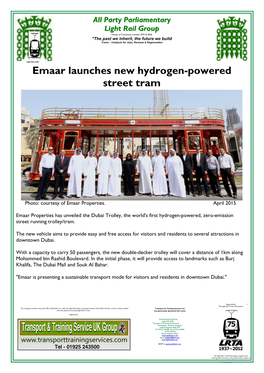 Emaar Launches New Hydrogen-Powered Street Tram