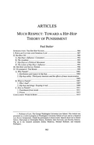 Toward a Hip-Hop Theory of Punishment
