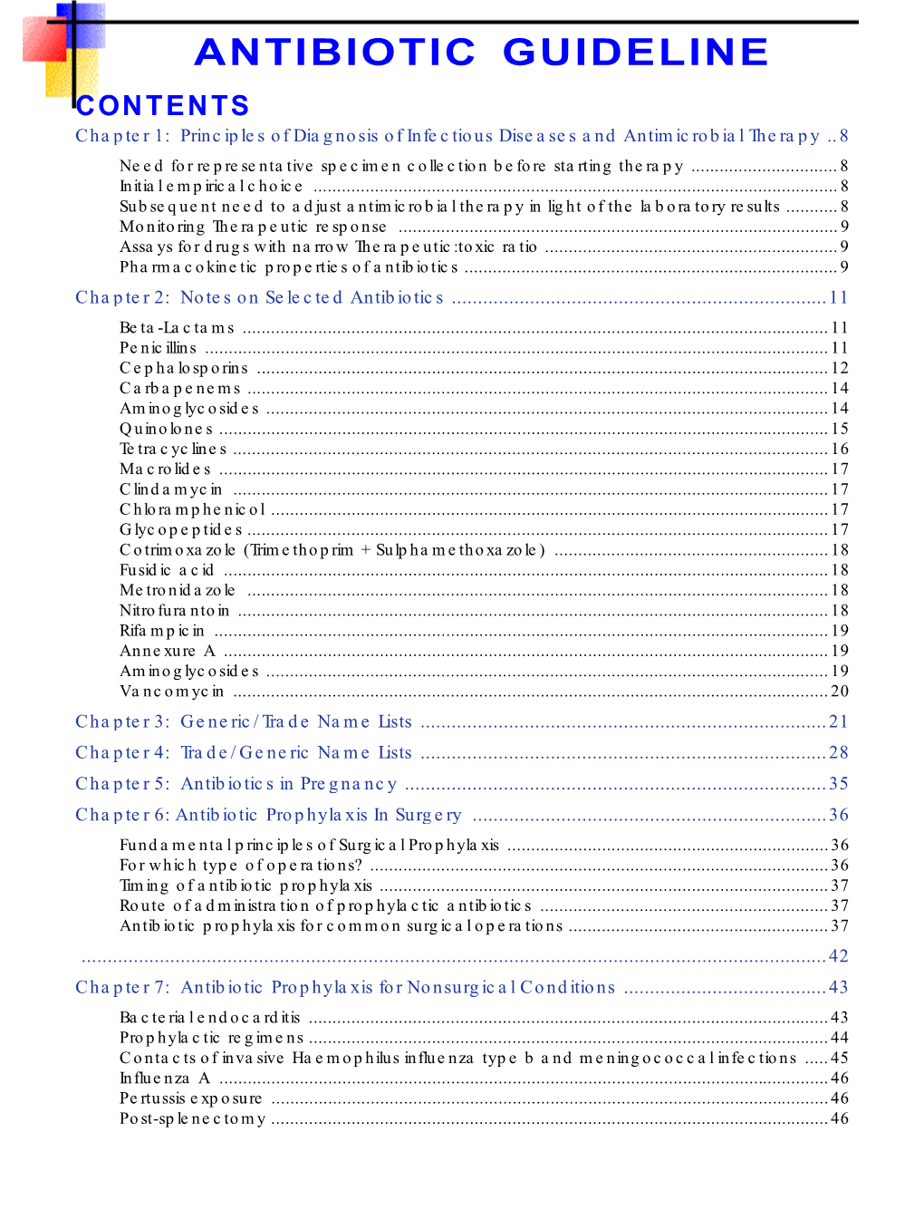 Antibiotic Guideline