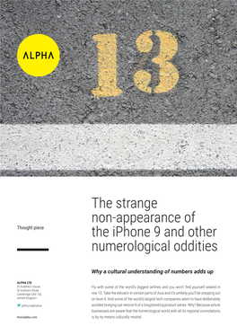 The Strange Non‑Appearance of the Iphone 9 and Other Numerological