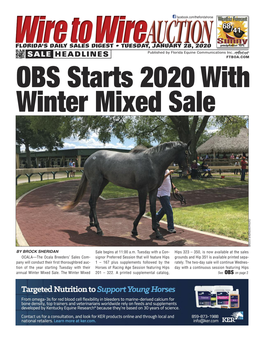 OBS Starts 2020 with Winter Mixed Sale O T O H P