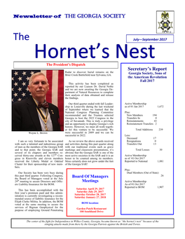 The Hornet's Nest Newsletter of the GEORGIA SOCIETY Secretary's