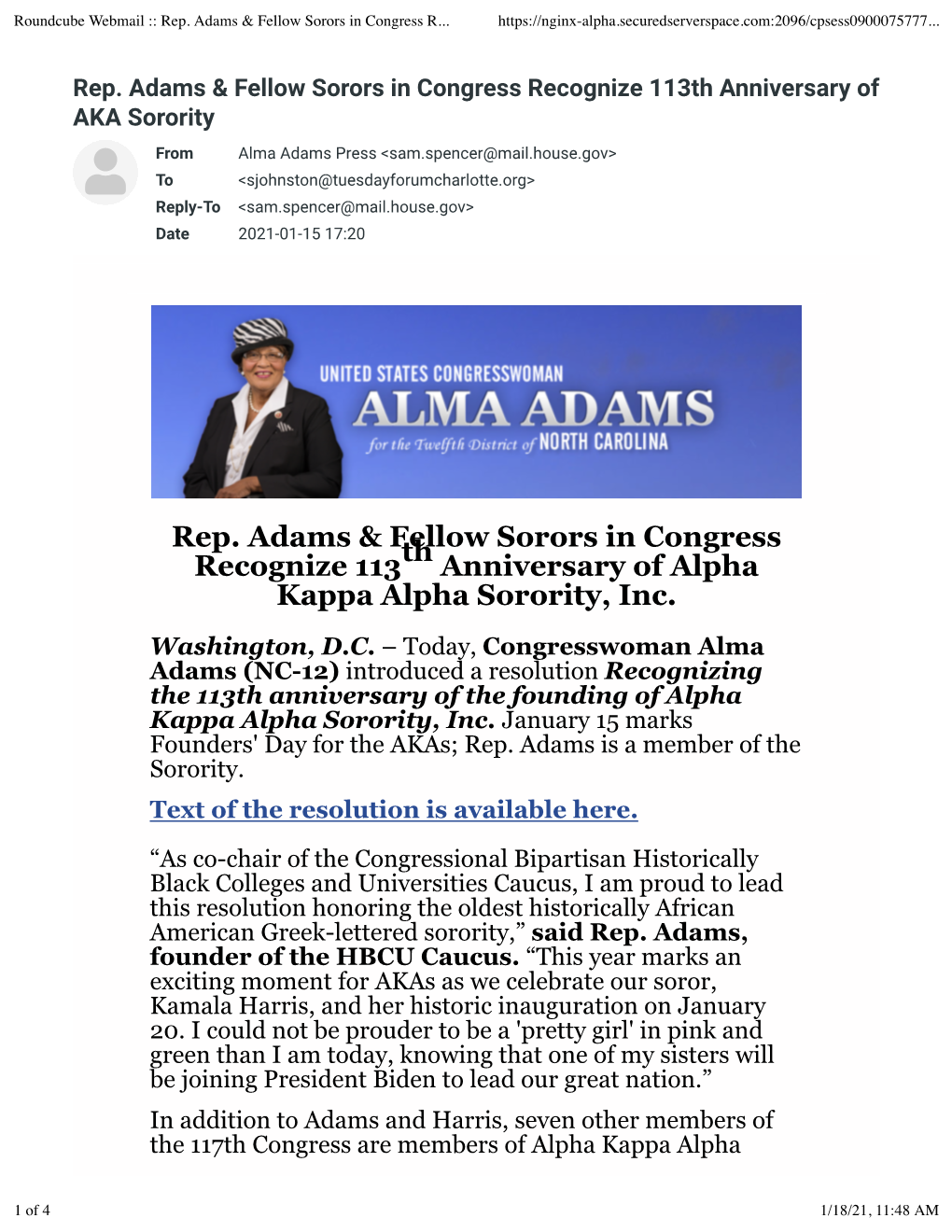 alma adams committee and caucus assignments