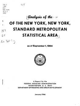 Analysis of the New York New York Standard Metropolitan Statistical