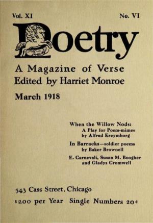 A Magazine of Verse Edited by Harriet Monroe March 1918