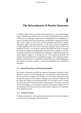The Determinants of Market Outcomes