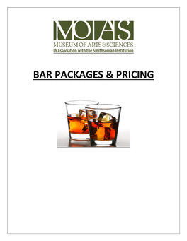 Bar Packages & Pricing