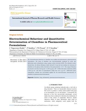 Electrochemical Behaviour and Quantitative Determination Of
