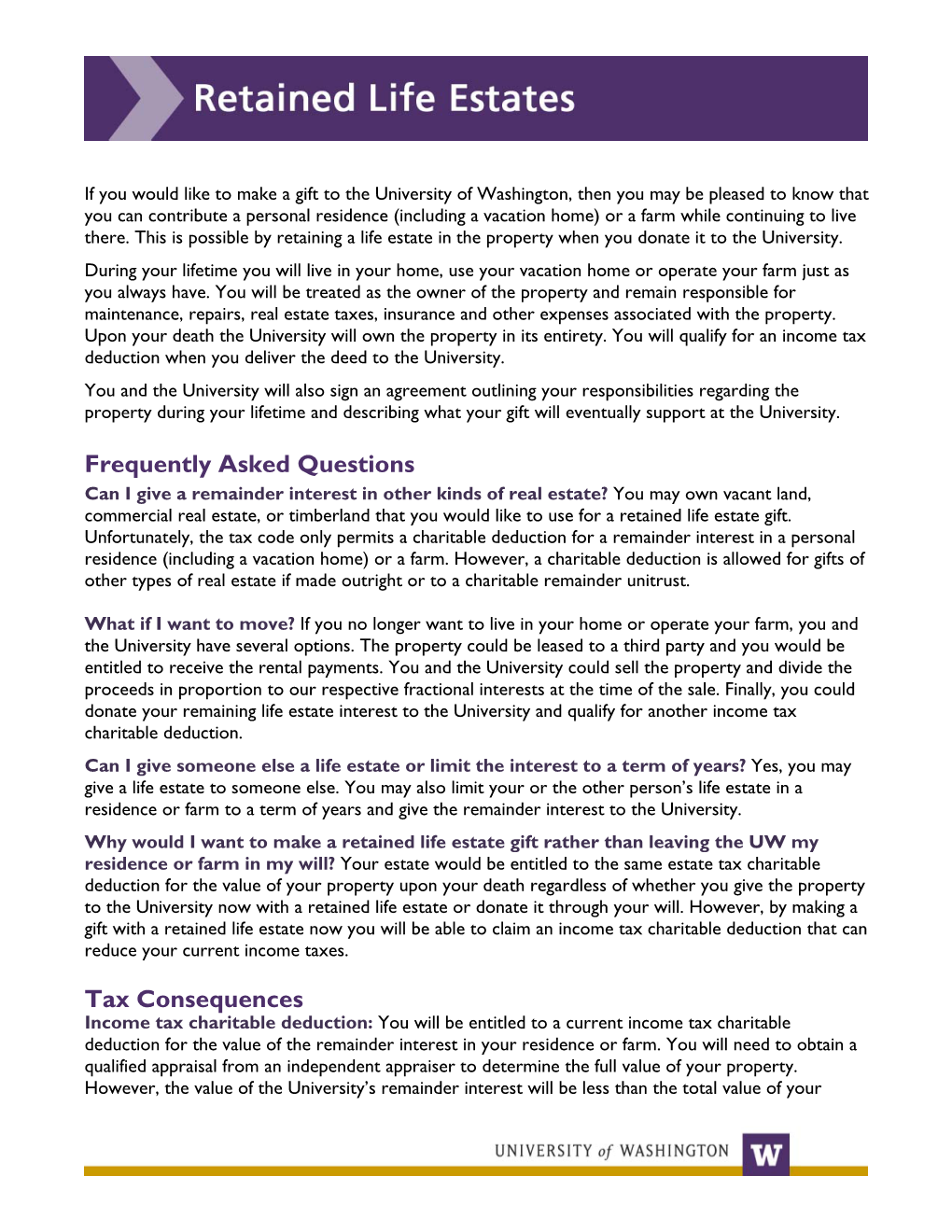 Frequently Asked Questions Tax Consequences