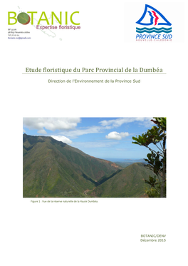 Etude Floristique Du Parc Provincial De La Dumbéa