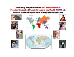 2021 Daily Prayer Guide for All Least-Reached & Frontier
