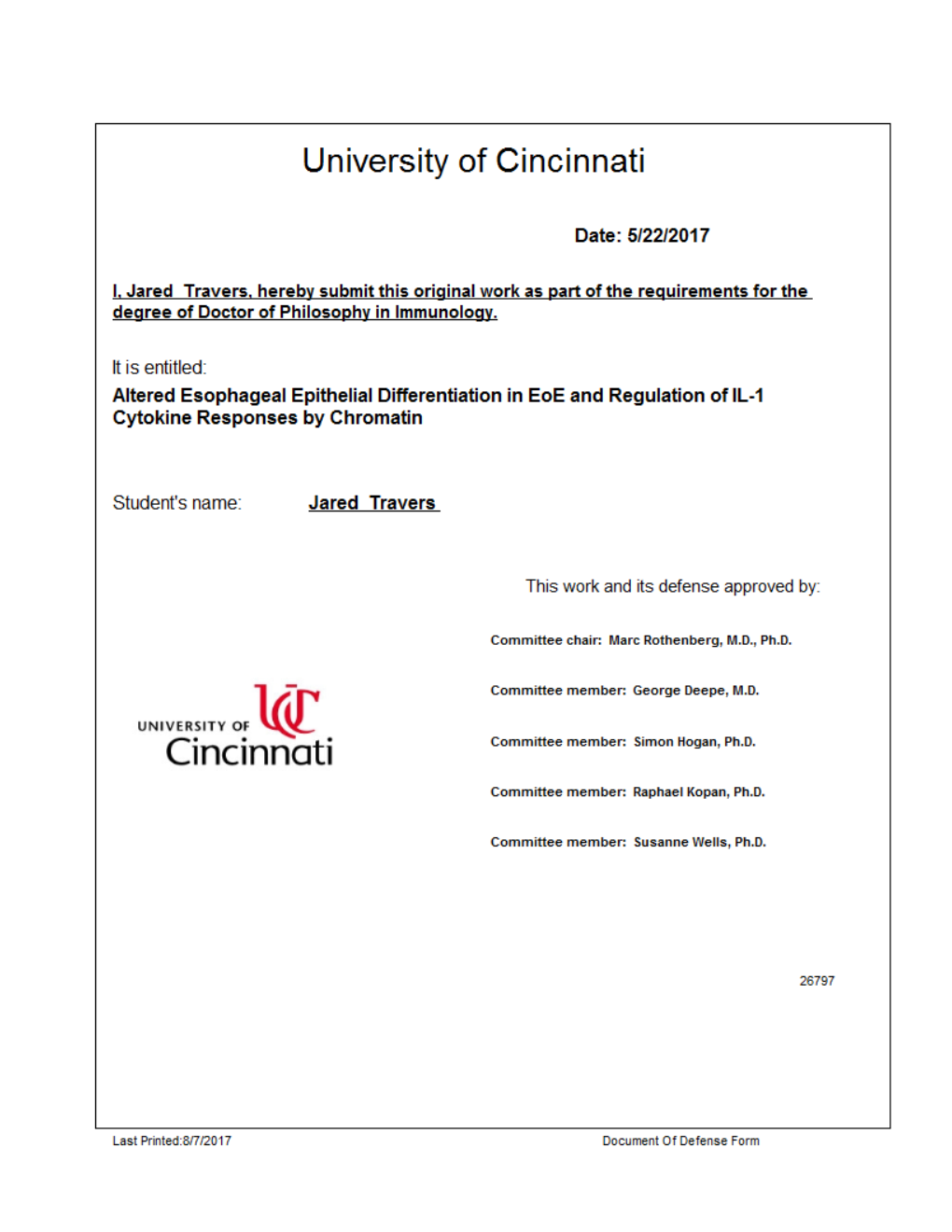 Altered Esophageal Epithelial Differentiation in Eoe And