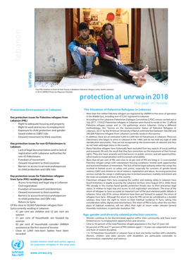 Lebanon: Protection at UNRWA in 2018