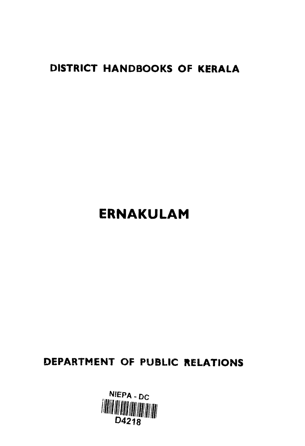 DISTRICT HANDBOOK ERNAKULAM-D4218.Pdf