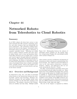 Networked Robots: from Telerobotics to Cloud Robotics