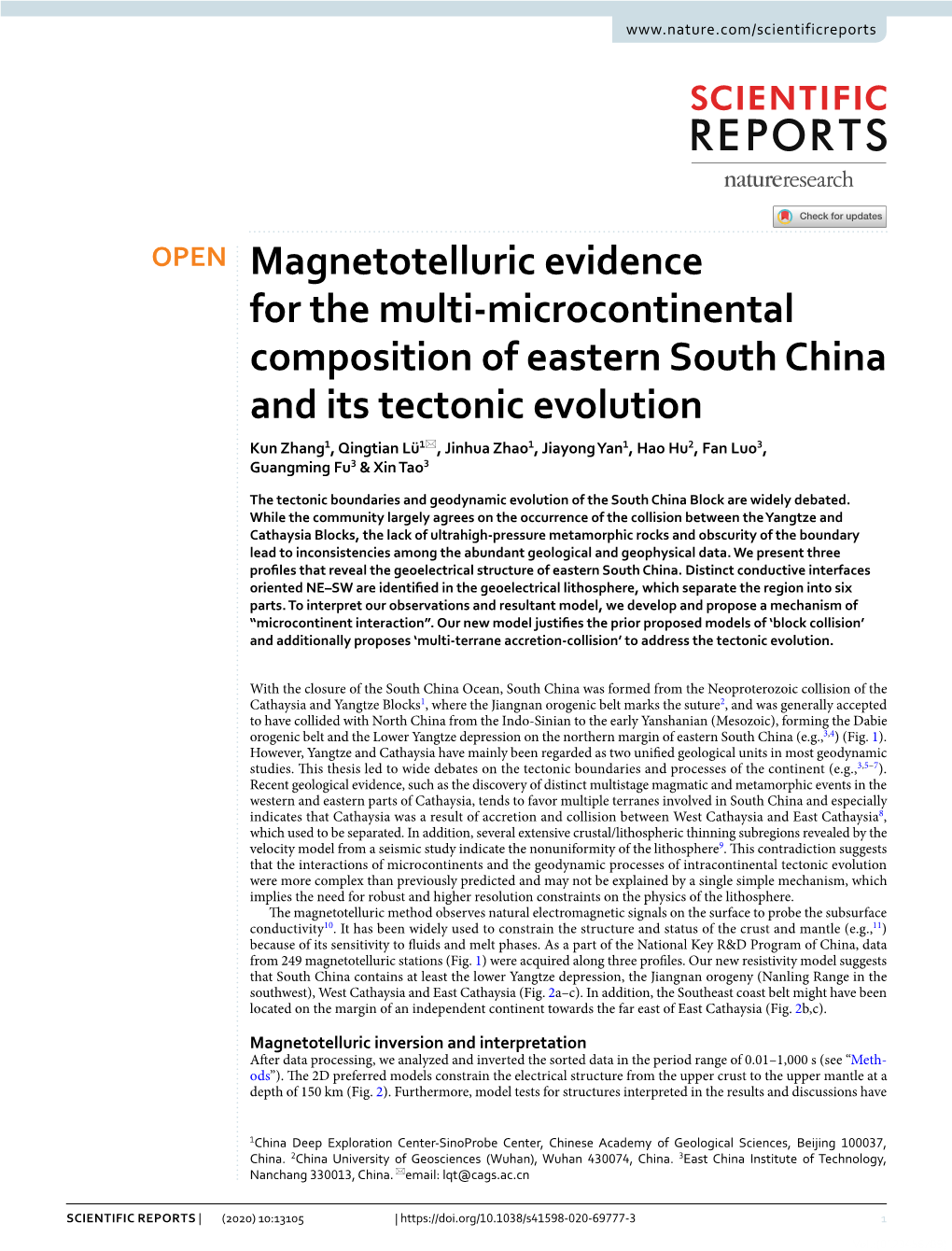 Magnetotelluric Evidence for the Multi-Microcontinental Composition