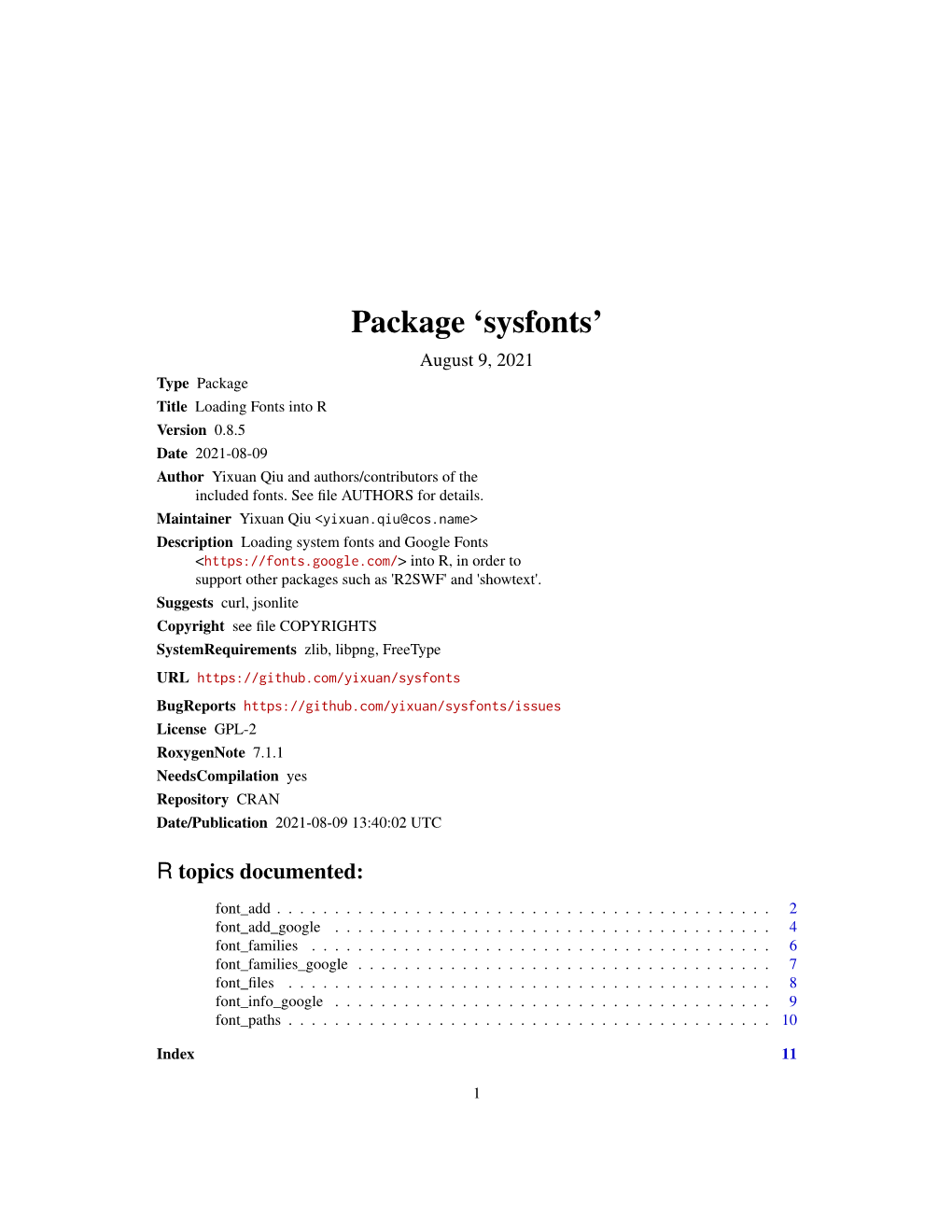 Sysfonts: Loading Fonts Into R