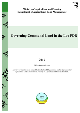 Governing Communal Land in the Lao PDR