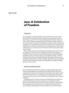 Jazz: a Celebration of Freedom