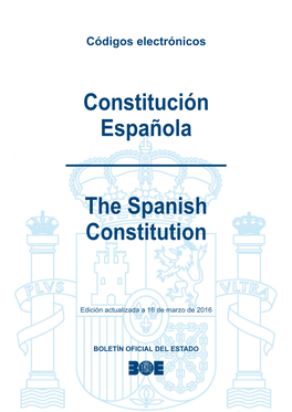 Constitución Española the Spanish Constitution