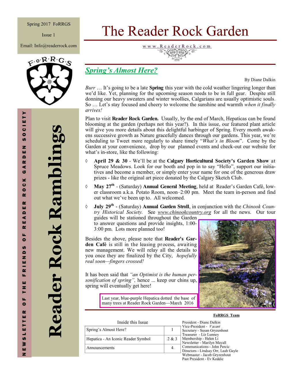 Forrgs Issue 1 the Reader Rock Garden