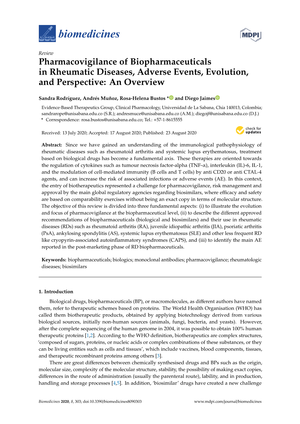 Pharmacovigilance of Biopharmaceuticals in Rheumatic Diseases, Adverse Events, Evolution, and Perspective: an Overview