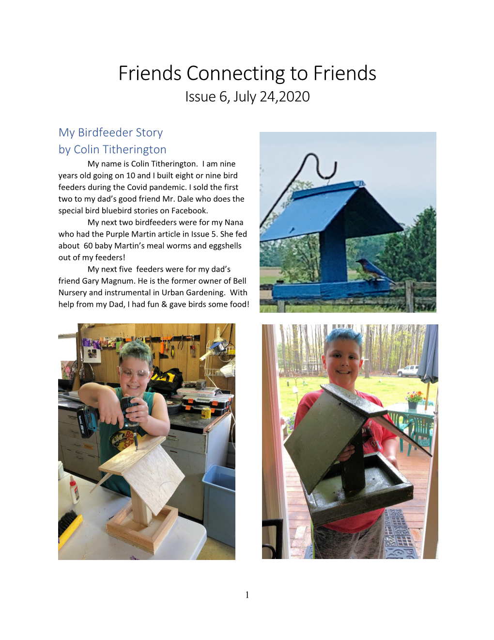 Friends Connecting to Friends Issue 6, July 24,2020