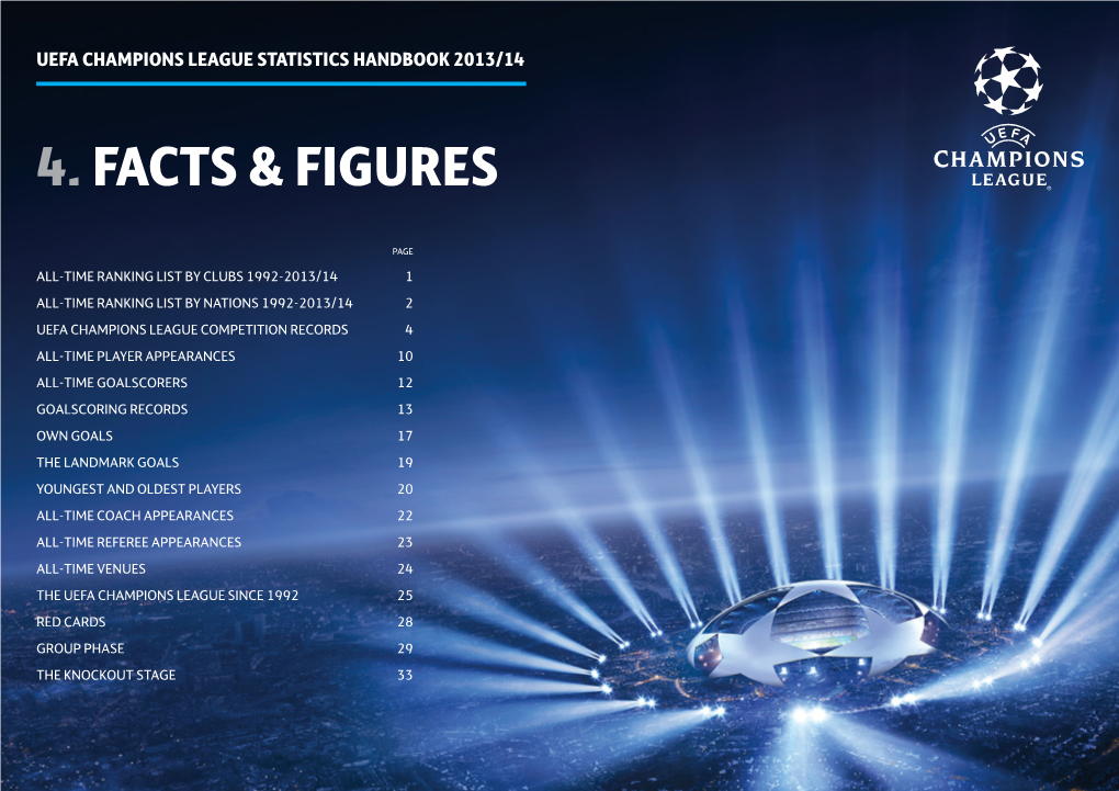 2013/14 UEFA Champions League Statistics Handbook