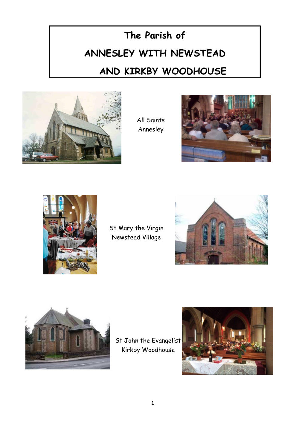 The Parish of ANNESLEY with NEWSTEAD and KIRKBY WOODHOUSE