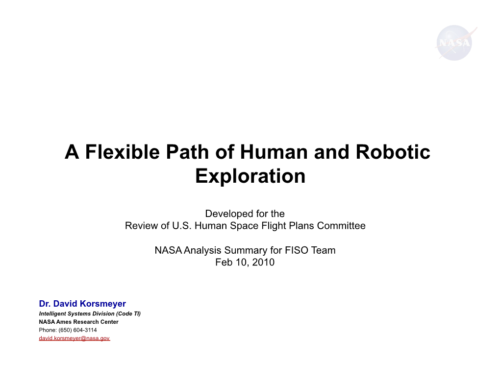 A Flexible Path of Human and Robotic Exploration