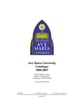 Academic Catalogue 2006-2007