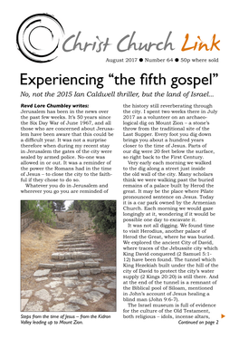 The Fifth Gospel’’ No, Not the 2015 Ian Caldwell Thriller, but the Land of Israel