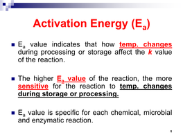 Activation Energy (Ea)